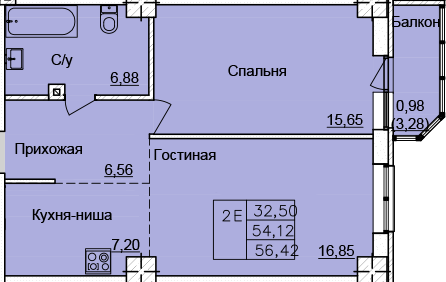 Планировка Студия в ЖК «Созвездие»