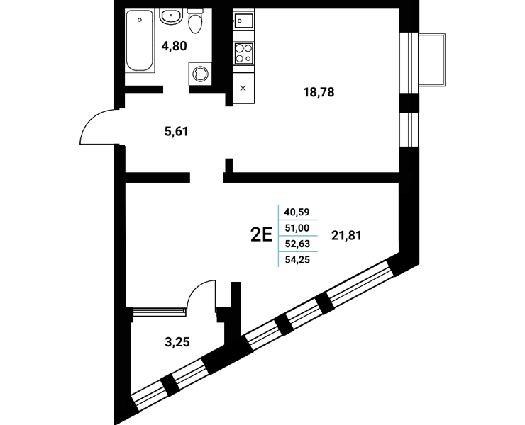 Планировка Студия в ЖК «Z-town»